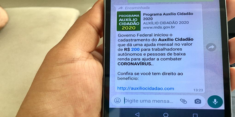 Golpe no Whatsapp promete R$ 200 aos cidadãos
